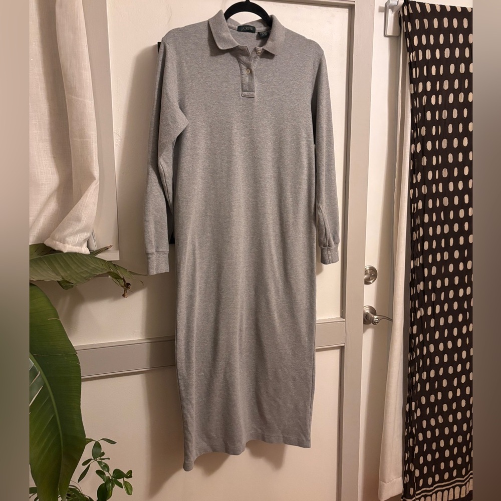 J. Crew 90s Gray Polo Dress